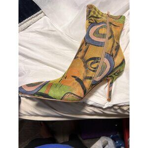 🆕Women Irregular B-Ankle High Stretch Pointed Toe Sock Mid-Calf Stiletto Boots